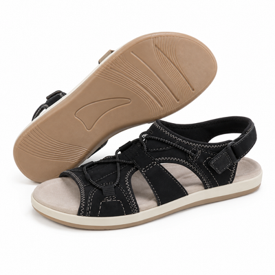 Veluwe Bries - Comfortabele & Voetvriendelijke Barefoot Sandalen - Zwart